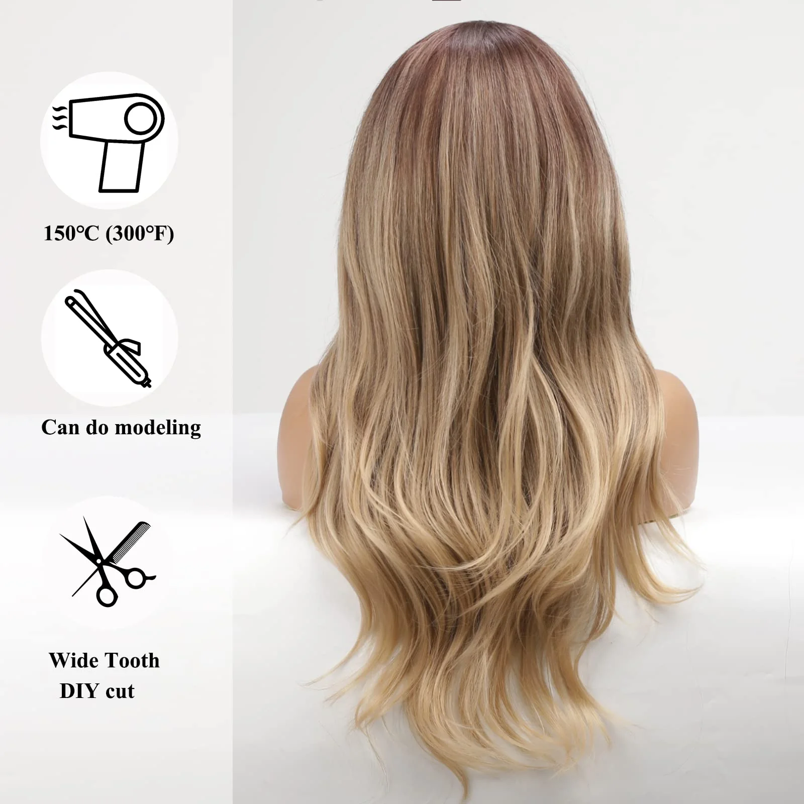 Heat Friendly Hair Wig Ombre Blonde - Image 4
