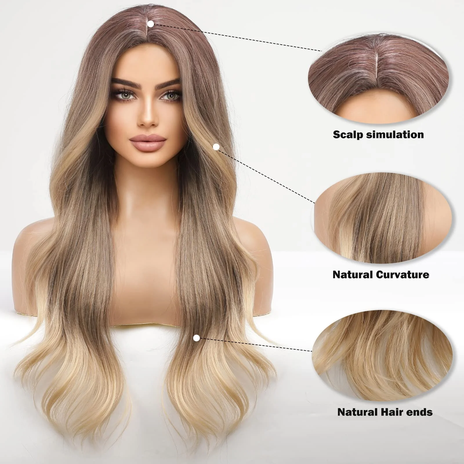 Heat Friendly Hair Wig Ombre Blonde - Image 5