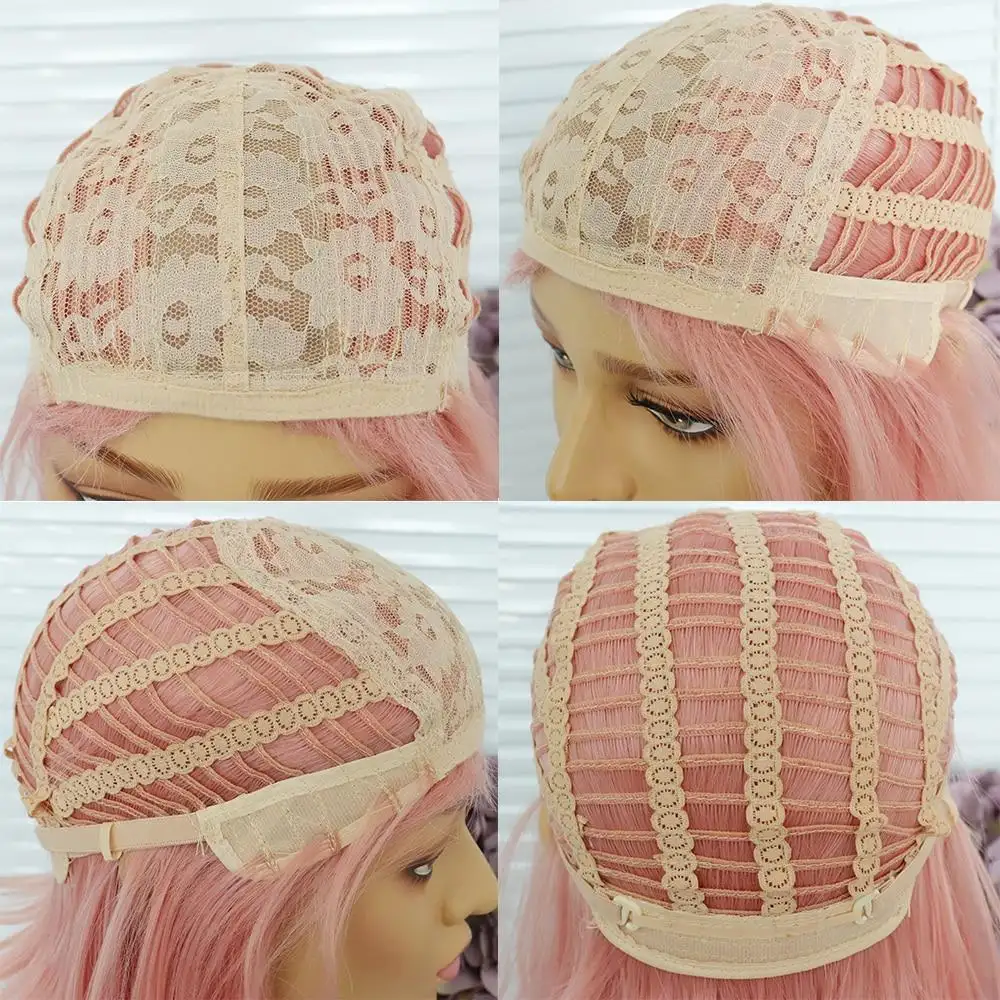 Heat Friendly Pastel Pink Bob Wig - Image 6