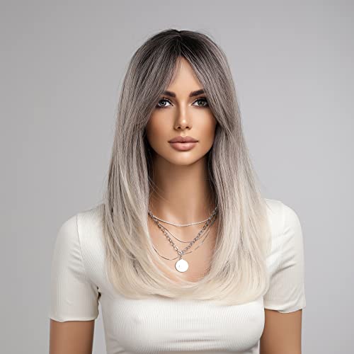 Heat Resistant Ash Gray Wig - Image 3