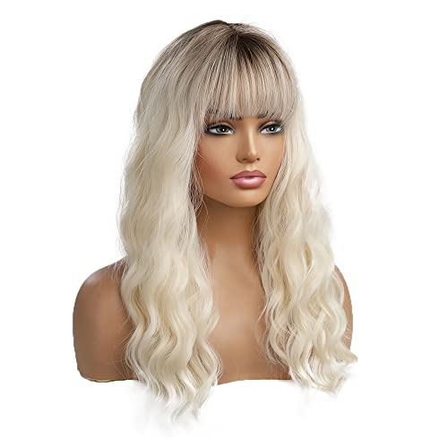 Heat Resistant Long Wavy Light Blonde Wig - Image 2