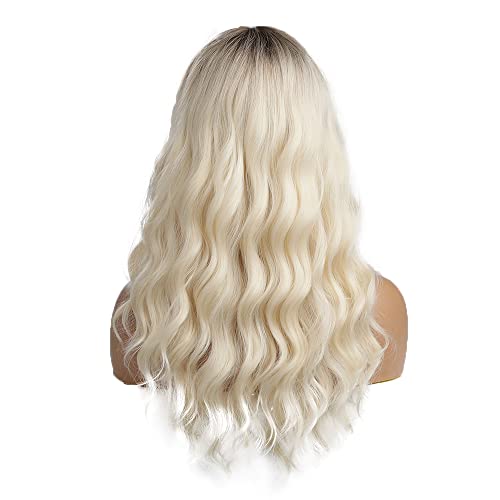 Heat Resistant Long Wavy Light Blonde Wig - Image 3