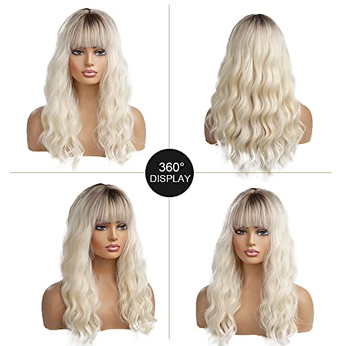 Heat Resistant Long Wavy Light Blonde Wig - Image 5