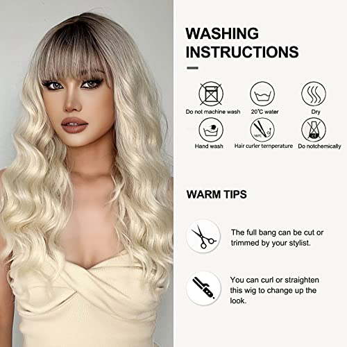 Heat Resistant Long Wavy Light Blonde Wig - Image 6
