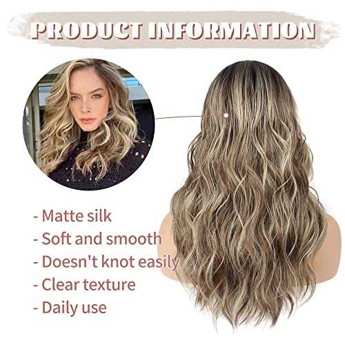 Heat Resistant Mixed Blonde Wig Long Wavy Wig - Image 3