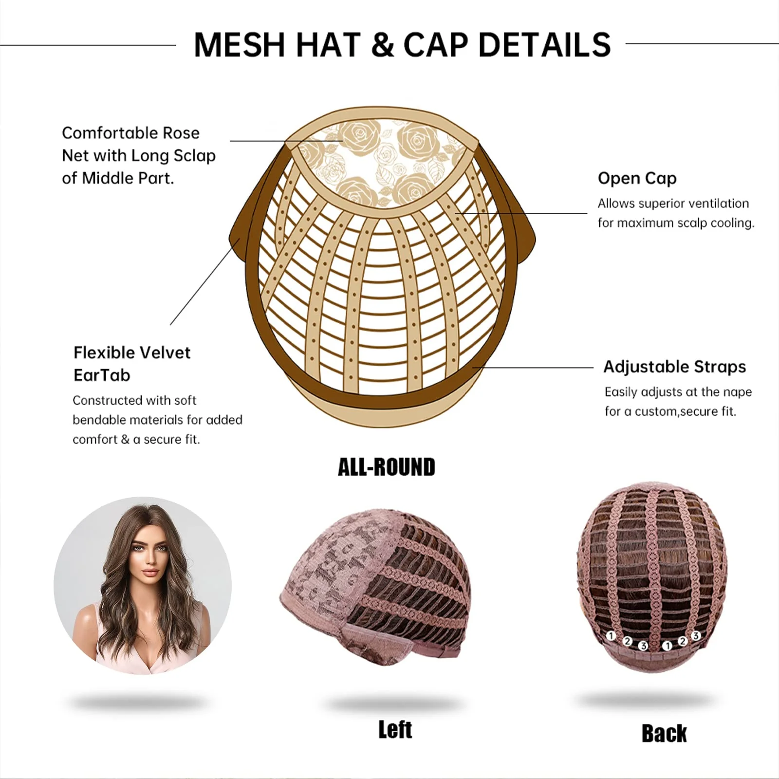 Heat Resistant Wavy Coffee Brown Wig - Image 5