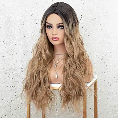 Heidi Ash Blonde Balayage Wig with Dark Roots - Image 4