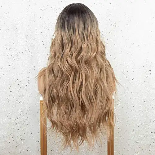 Heidi Ash Blonde Balayage Wig with Dark Roots - Image 5