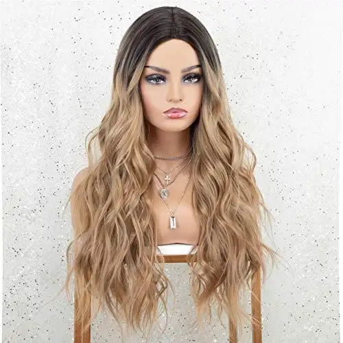 Heidi Ash Blonde Balayage Wig with Dark Roots - Image 6