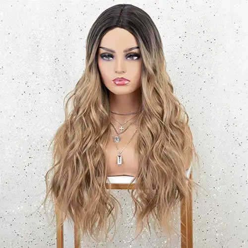 Heidi Ash Blonde Balayage Wig with Dark Roots - Image 7