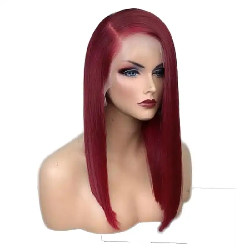 Henna Red Wig Side Part Synthetic Lace Front Wig with Natural Hairline - Image 3