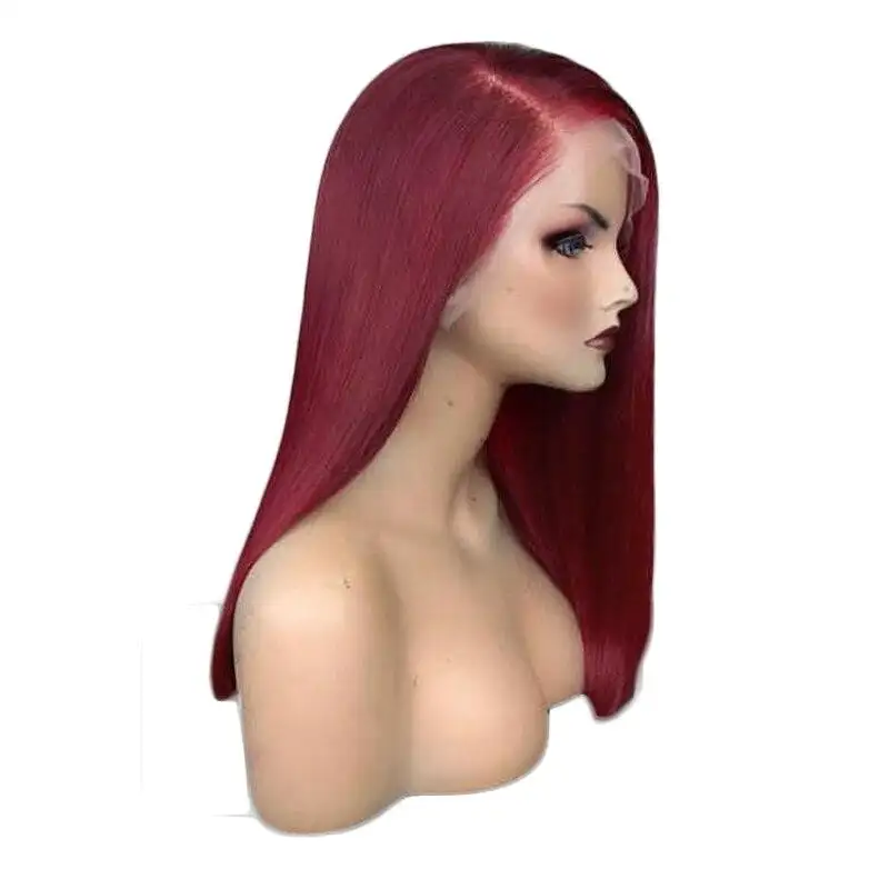 Henna Red Wig Side Part Synthetic Lace Front Wig with Natural Hairline - Image 4