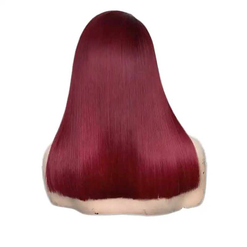 Henna Red Wig Side Part Synthetic Lace Front Wig with Natural Hairline - Image 5