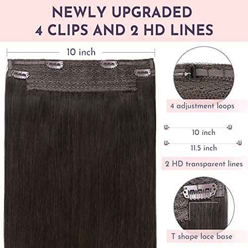 Hidden Crown Human Hair Halo Hair Extensions - Image 10