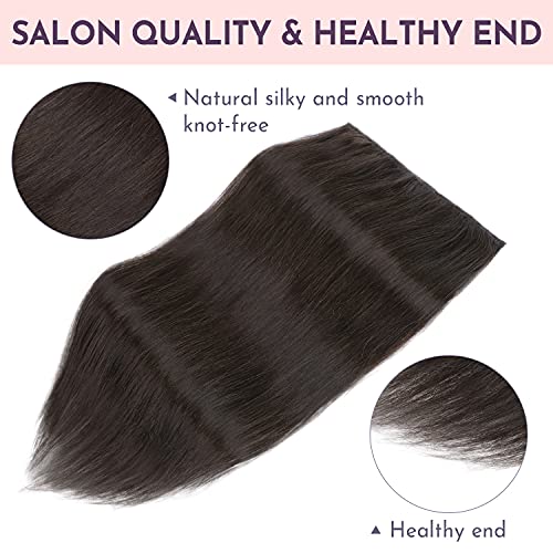 Hidden Crown Human Hair Halo Hair Extensions - Image 11