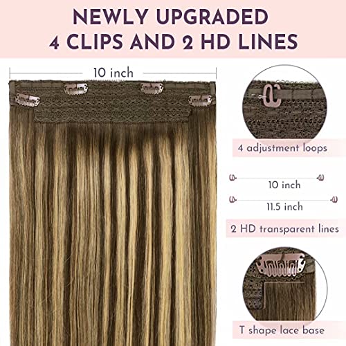 Hidden Crown Human Hair Halo Hair Extensions - Image 3