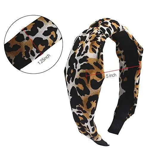 High Fashion Cheetah Print Head Band Hair 4 pcs Accessory Set - Image 5