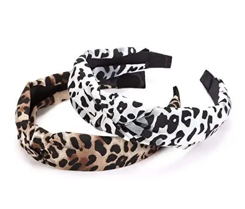 High Fashion Cheetah Print Head Band Hair 4 pcs Accessory Set - Image 6