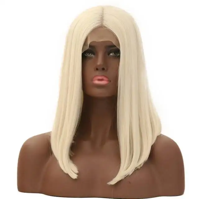 High-Temperature Synthetic Lace Front Wig Natural Straight Bob Wig - Image 12