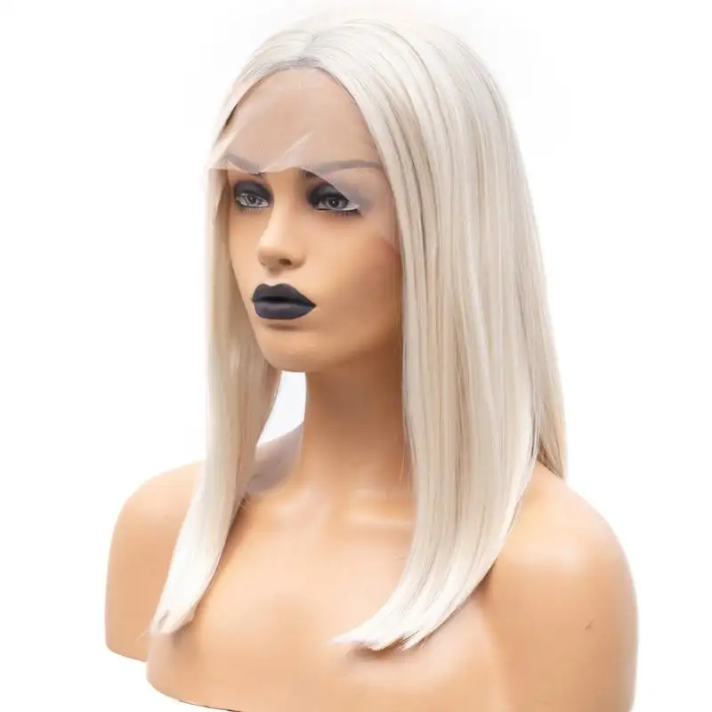 High-Temperature Synthetic Lace Front Wig Natural Straight Bob Wig - Image 3