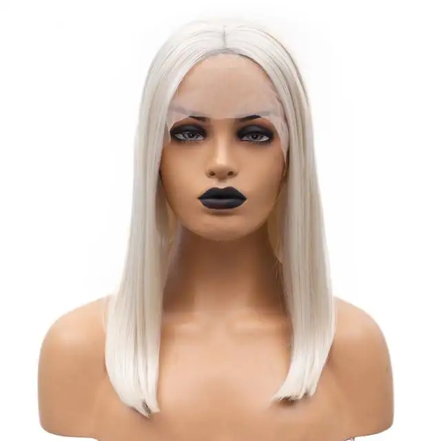 High-Temperature Synthetic Lace Front Wig Natural Straight Bob Wig - Image 6