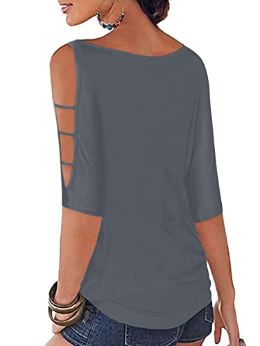 Hollowed Out Shoulder Fashion Shirt - Image 16