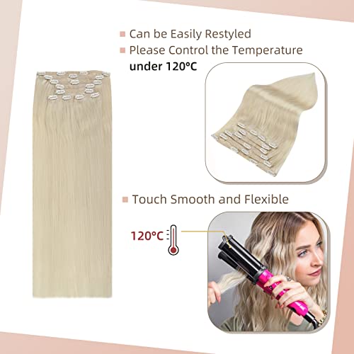 Human Hair Clip in Hair Extensions -7 Pcs set - Image 19