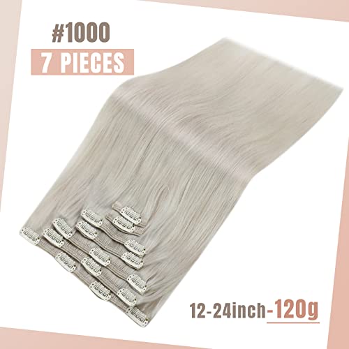 Human Hair Clip in Hair Extensions -7 Pcs set - Image 2