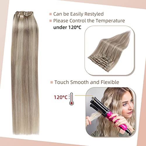 Human Hair Clip in Hair Extensions -7 Pcs set - Image 25