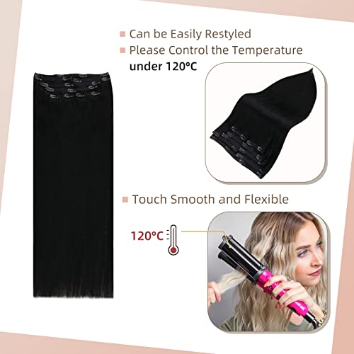 Human Hair Clip in Hair Extensions -7 Pcs set - Image 34