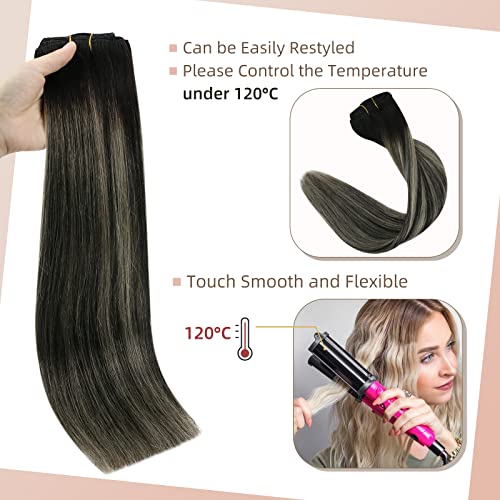 Human Hair Clip in Hair Extensions -7 Pcs set - Image 39