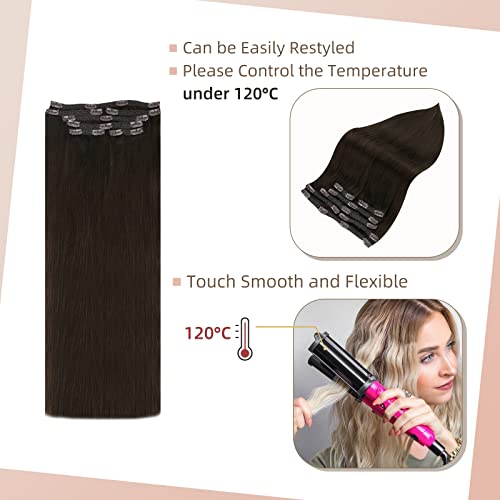 Human Hair Clip in Hair Extensions -7 Pcs set - Image 46