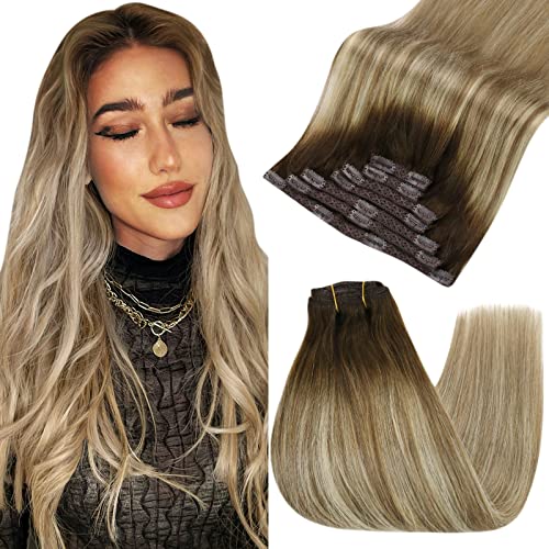 Human Hair Clip in Hair Extensions -7 Pcs set - Image 54