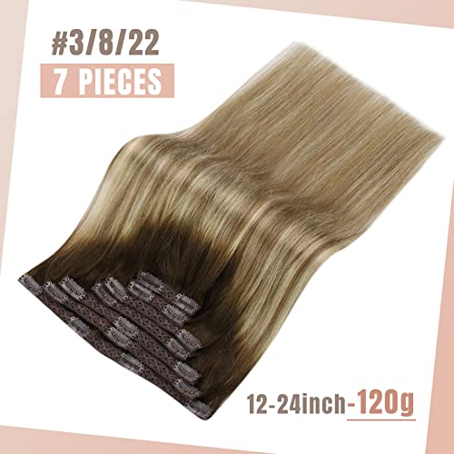 Human Hair Clip in Hair Extensions -7 Pcs set - Image 55