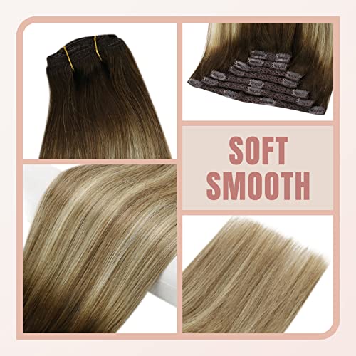 Human Hair Clip in Hair Extensions -7 Pcs set - Image 58