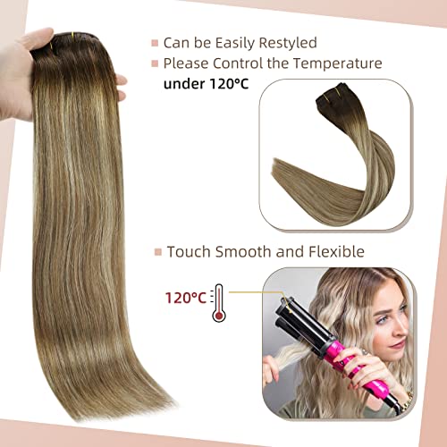 Human Hair Clip in Hair Extensions -7 Pcs set - Image 59