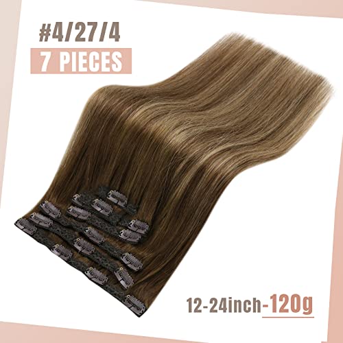 Human Hair Clip in Hair Extensions -7 Pcs set - Image 70