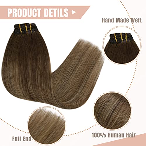 Human Hair Clip in Hair Extensions -7 Pcs set - Image 72