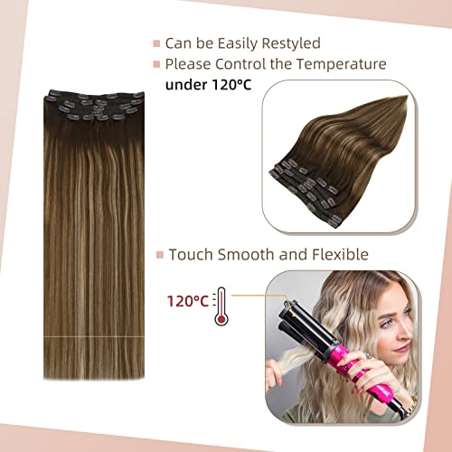 Human Hair Clip in Hair Extensions -7 Pcs set - Image 74