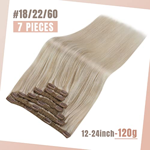 Human Hair Clip in Hair Extensions -7 Pcs set - Image 8