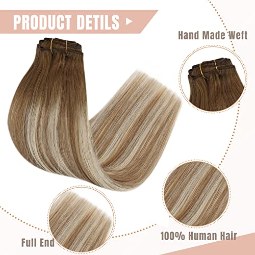 Human Hair Clip in Hair Extensions -7 Pcs set - Image 81