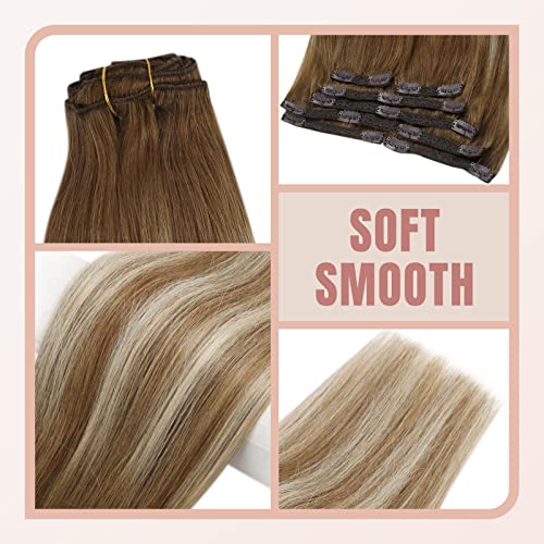 Human Hair Clip in Hair Extensions -7 Pcs set - Image 82