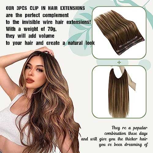 Human Hair Invisible Wire Hair Extensions - Image 13