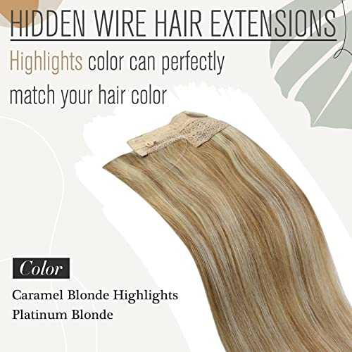Human Hair Invisible Wire Hair Extensions - Image 17