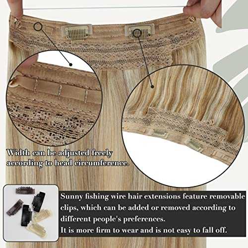 Human Hair Invisible Wire Hair Extensions - Image 18