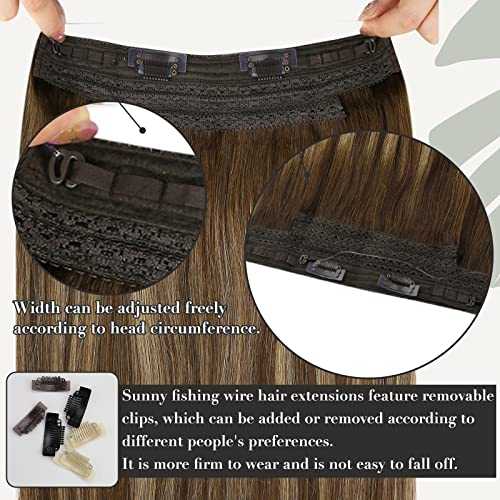 Human Hair Invisible Wire Hair Extensions - Image 30