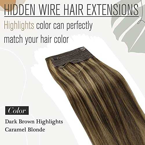 Human Hair Invisible Wire Hair Extensions - Image 42