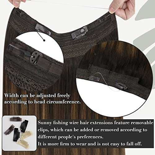 Human Hair Invisible Wire Hair Extensions - Image 48