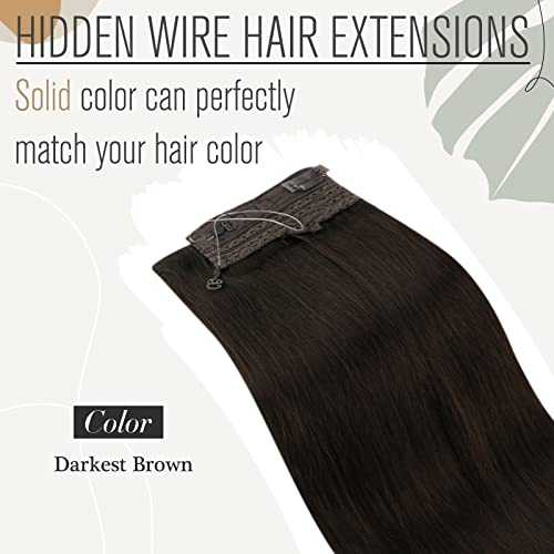 Human Hair Invisible Wire Hair Extensions - Image 53