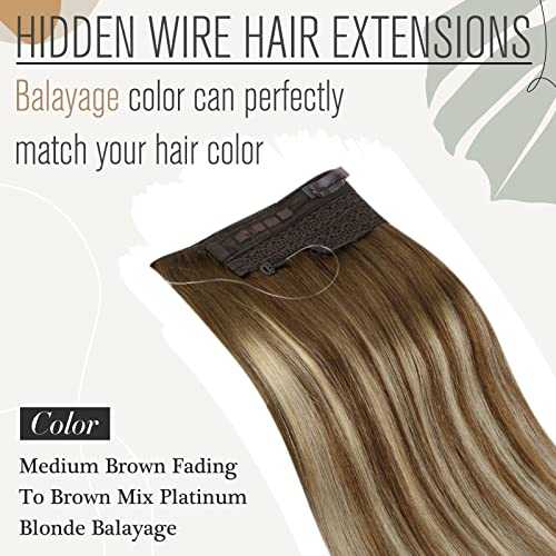 Human Hair Invisible Wire Hair Extensions - Image 67